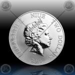 1oz NIUE "TURTLE" 2 Dollars 2015